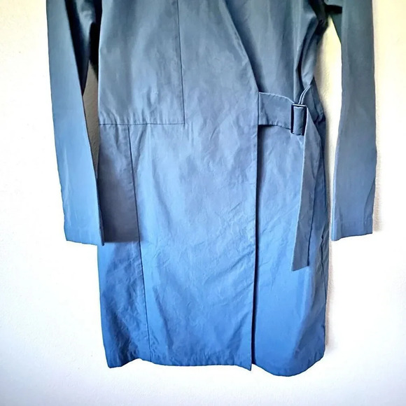 KATE SPADE SATURDAY | Navy Blue Collarless Trench Coat Buckle Side | Size XL - Picture 4 of 7